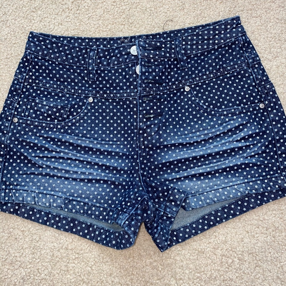 Denim Shorts w/ Button Fly
